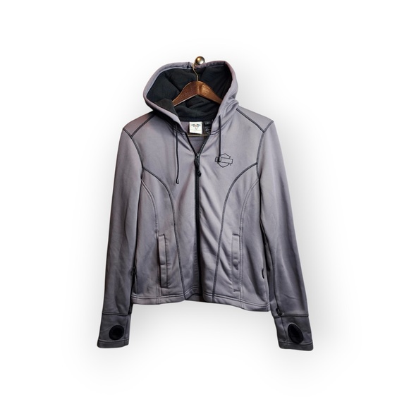 Harley-Davidson Gray Graphic Full-Zip Hoodie - Picture 2 of 6
